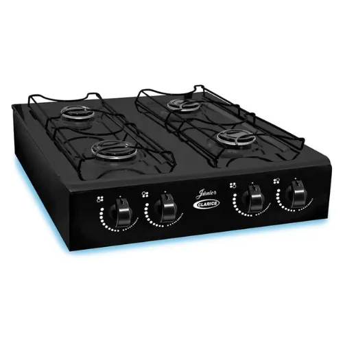 Fogão Gás Junior 4 Boca de Mesa Preto