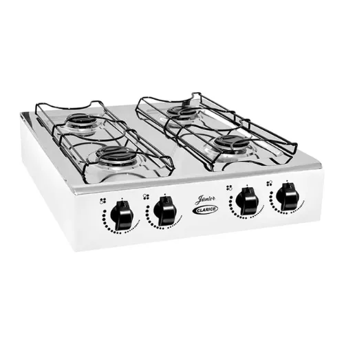 Fogão Gás Junior 4 Bocas de Mesa Inox Branco