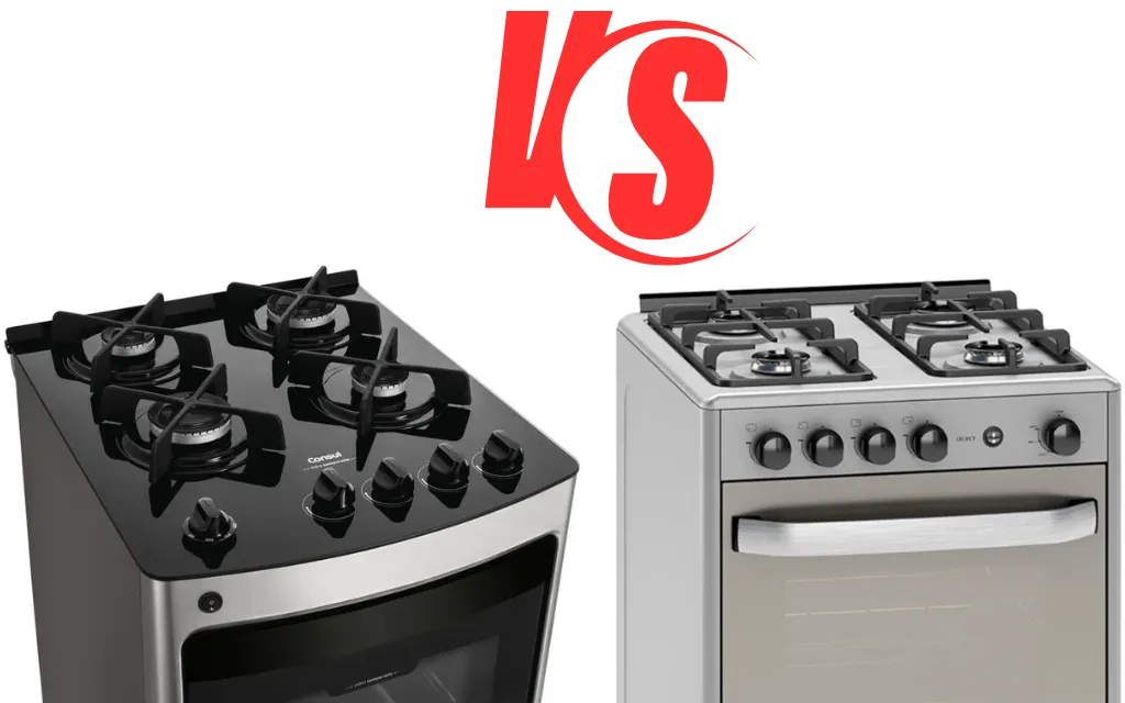fogão com mesa de vidro ou inox qual o melhor